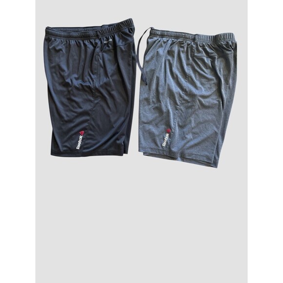 Lot of 2 Mens Reebok CrossFit Speedwick Athletic Shorts Medium Black Gray - Picture 2 of 6